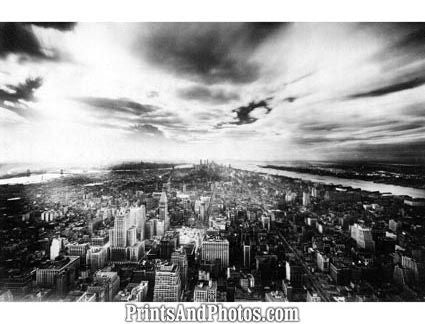 NEW YORK Intense Clouds Aerial 4171