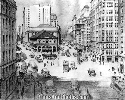 NEW YORK Herald Square Drawing  4185