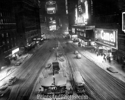 NEW YORK Times Square Snow 4194
