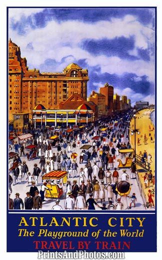 Travel by Train Atlantic City Ad 4409 Travel by Train Atlantic City Ad 4409