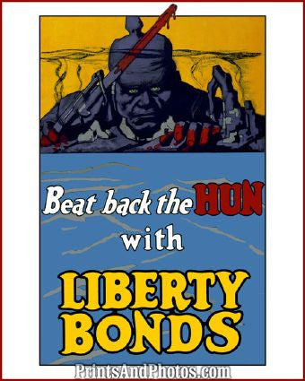 WWII Beat The Hun Liberty Bonds  4417 WWII Beat The Hun Liberty Bonds  4417