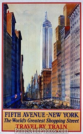 Train Adv 5th Ave New York  Print 4438