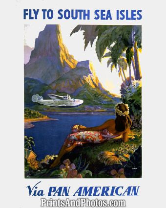 Pan American Plane Adv Print 4439