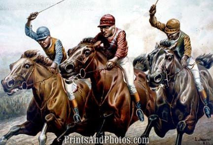 A Driving Finish Horse Racing  4522 A Driving Finish Horse Racing  4522