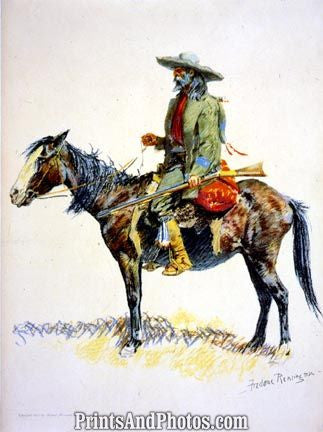 A Trapper on Horse Color  4523 A Trapper on Horse Color  4523
