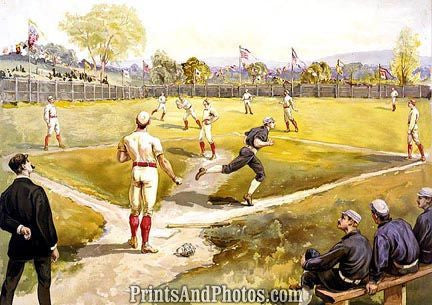 Baseball Aquarelle Print  4539