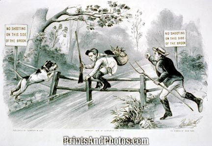 Between Two Fires Funny Print  4545 Between Two Fires Funny Print  4545