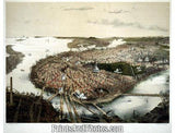 Historical Aerial Boston Print  4548