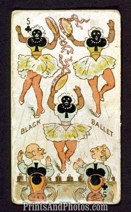 Black Ballet Playing Cards Print  4550 Black Ballet Playing Cards Print  4550