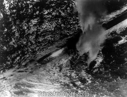 Depth Charge Blasts Nazi Sub 4588