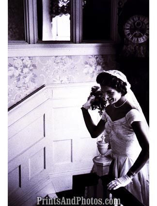 Kennedy Wedding Jackie Throwing Bouquet 4644