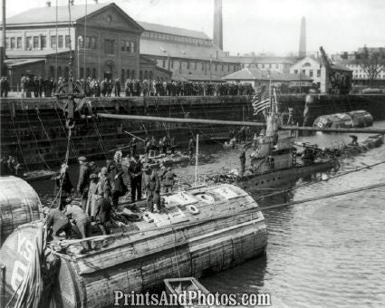 Salvaged Submarine S-4 in Dry Dock  4677