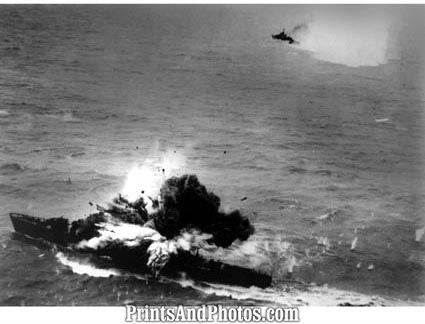 B-25 Bombs Japan Frigate  4744 B-25 Bombs Japan Frigate  4744