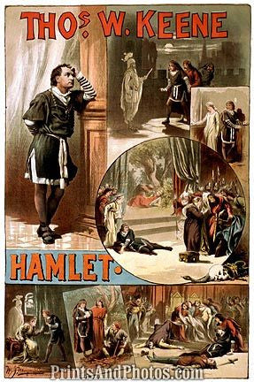 Hamlet Vintage Stage Play Ad 4991