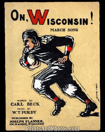 Football Oh Wisconsin! Print 5042 Football Oh Wisconsin! Print 5042