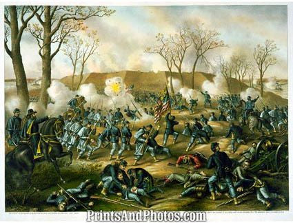 CIVLI WAR Fort Donelson Print 5386