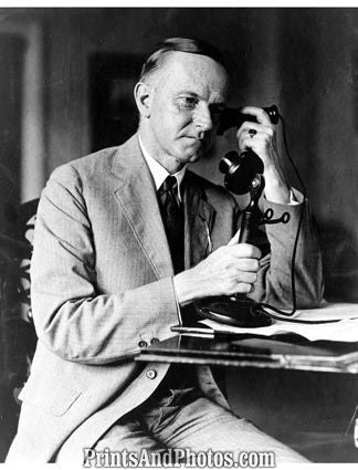 Calvin Coolidge on Phone  5412
