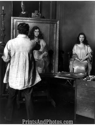 Dorothy Gish Being Painted 5449