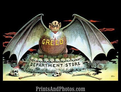 Greed Illustration Print