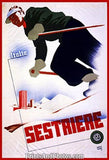 Italia Sestriere Ski Print 6105