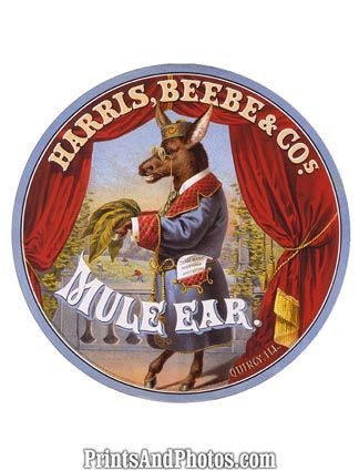 Mule Ear Tobacco Ad Print 6164