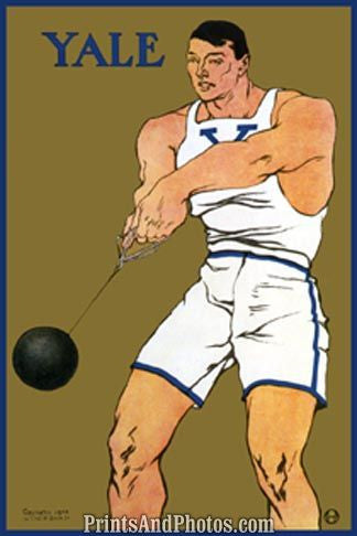 Yale Track Hammer Throw Print 6329