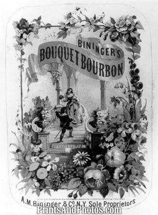 Bininger's Bouquet Bourbon Print 6358 Bininger