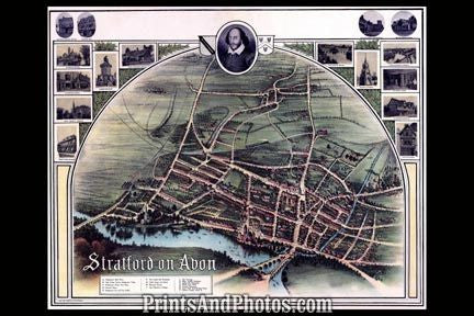 Shakespeare Avon Panoramic Map 6504