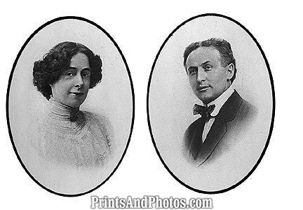 Harry Houdini & Wife Cameo  6665