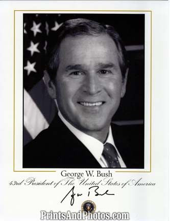 George W Bush Signature Portrait 6778