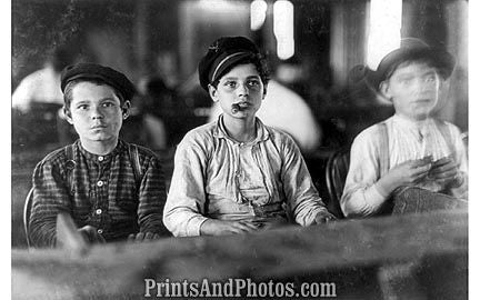3 Boys Rolling Cigars  6829 3 Boys Rolling Cigars  6829
