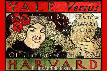 Yale Harvard 1898 Football 6833