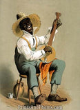 Plantation Banjo Player Print 6879