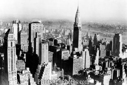 50's Mid-town Manhattan Aerial  7174