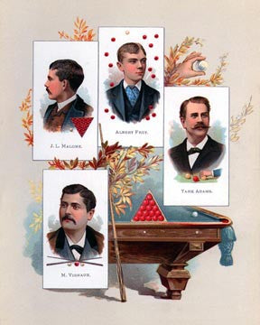 Early Billiards Champions Art Litho  7192 Early Billiards Champions Art Litho  7192