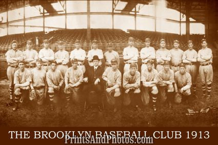 The Brooklyn Baseball Club 1913 Photo 7309 The Brooklyn Baseball Club 1913 Photo 7309