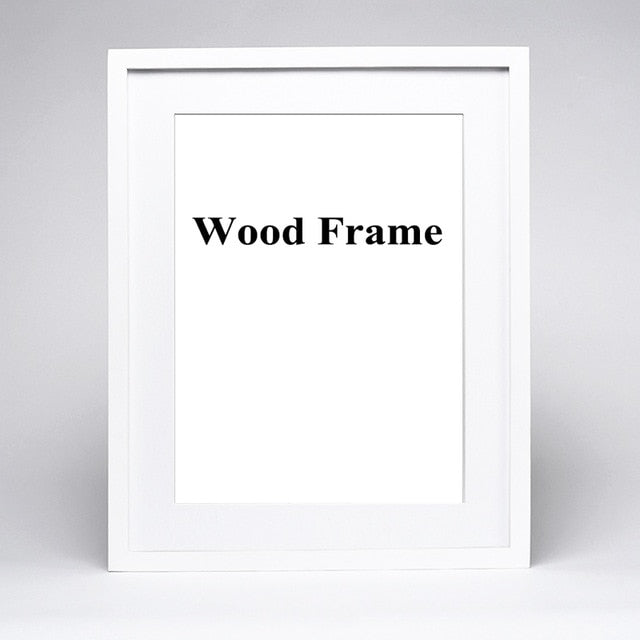 Nature Solid Simple Wooden Frame A4 A3 Black White Wood Color Picture Photo Frame with Mats for Wall Mounting Hardware Included - Prints and Photos