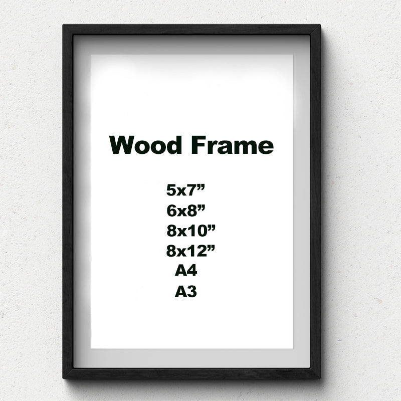 Nature Solid Simple Wooden Frame A4 A3 Black White Wood Color Picture Photo Frame with Mats for Wall Mounting Hardware Included - Prints and Photos
