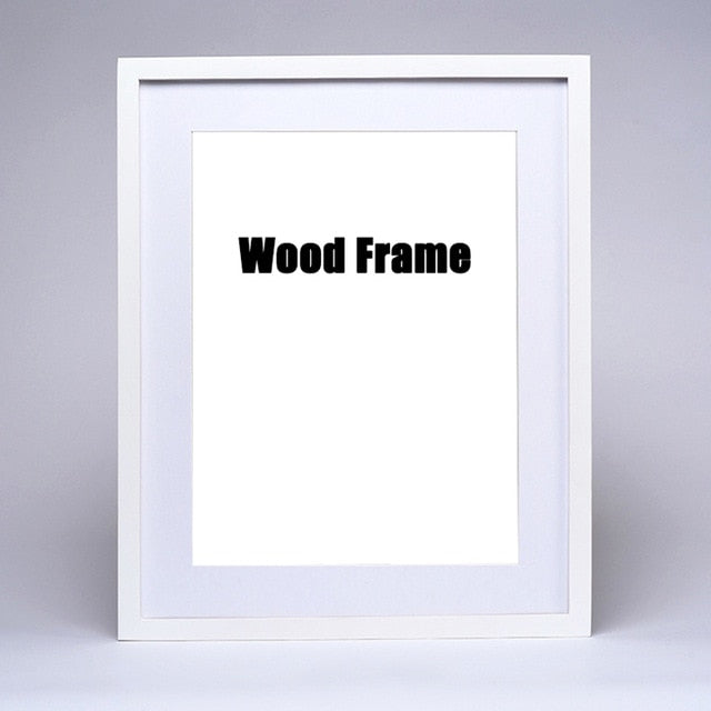 Nature Solid Simple Wooden Frame A4 A3 Black White Wood Color Picture Photo Frame with Mats for Wall Mounting Hardware Included - Prints and Photos