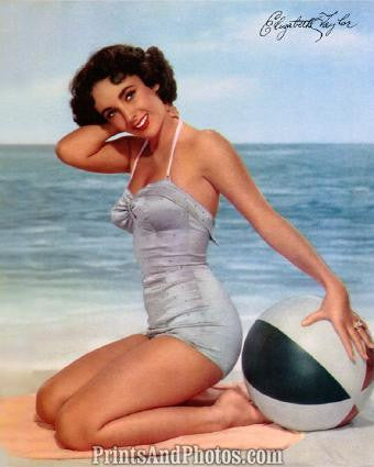 ELIZABETH TAYLOR Beautiful 50s Pinup 0283