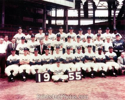 1955 Brooklyn Dodgers Team  0312 - Prints and Photos