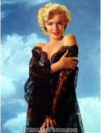 MARILYN MONROE Sexy Black Lace Pinup 0683