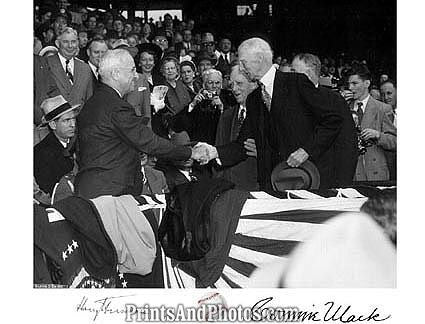 CONNIE MACK & TRUMAN Baseball  0797