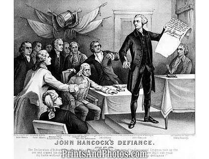 JOHN HANCOCK Declaration Signing Print 0953