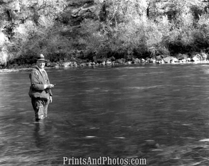 President Herbert Hoover FISHING  1011
