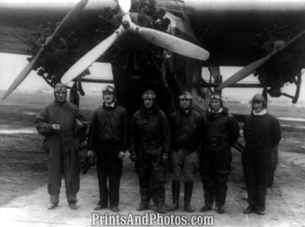 Army Pilots w/ Tri Motored Fokker Plane 1249