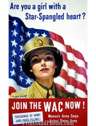 WWII WAC Womens Army Corp Print 1317