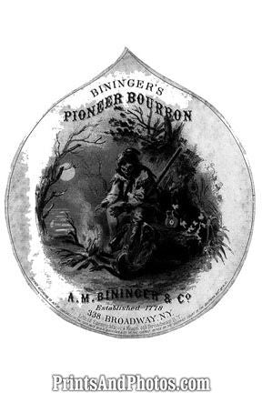 Biningers Pioneer BOURBON Ad 1366