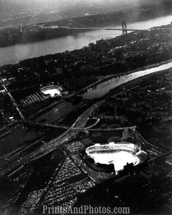 NY Yankee Stadium At Night AERIAL  1482