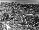 CITY Cleveland 1950s AERIAL  1696
